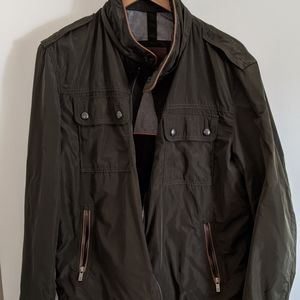 Massimo Dutti motorcycle style windbreaker XL